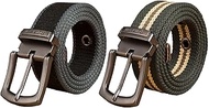 Elastic Belts Plus Size Multicolored Casual Belts for Mens and Womens Jeans Belt Multi Colored (Gras