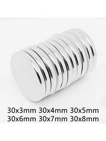 30x4mm 30x5mm 30x6mm Powerful Magnets Strong Disc Magnets For Fridge, DIY, Building, Scientific, Cra