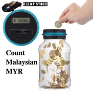 LCD Display MYR Counting Malaysian Ringgit Syiling Coin Piggy Bank Coin Storage Box Electronic Digital Money Saving Jar