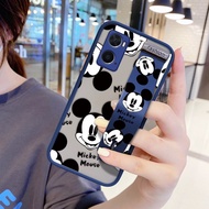 For OPPO A73 A36 A96 Reno7 Z 5G Reno 7 Pro 5G (With Wristband)Shockproof Frosted Back Cartoon (Mickey) Mouse Casing For Girls Soft Edge Protection Cover Phone Case
