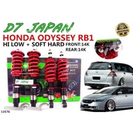 D7 ODYSSEY RB1 Hi Low Soft Hard Body Shift Adjustable Coilover Set