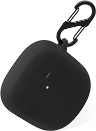 Geiomoo Silicone Case Compatible with Bose QuietComfort Earbuds II, Protective Cover with Carabiner (Black)