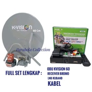 PAKET PARABOLA 60CM KVISION RECEIVER BROMO C2000 -Colorblind