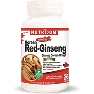 Nutridom Panax Ginseng Korean Red 500mg | High Strength 8% Ginsenosides | 60 Vegan capsules | | Boosts Energy, Mood, Focused Strength, Enhanced Stamina Performance | Non-GMO, Made