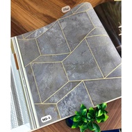 Metabene Modern Brown Cement Industrial Square Block Wall Wallpaper