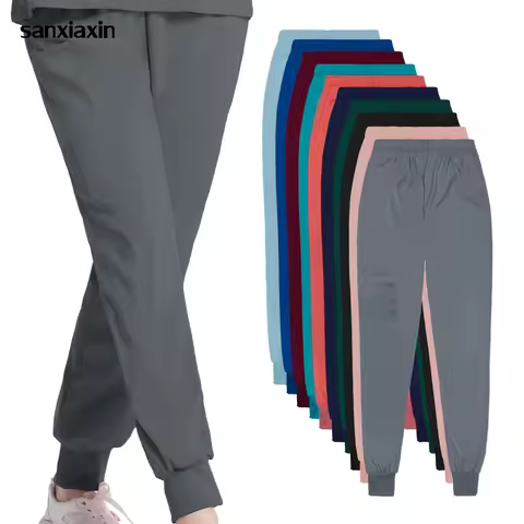 Medical Scrubs Pants Surgical Bottoms Lab Work Pants Unisex Doctor Nurse Uniforms Bottoms Dentist Pe