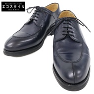 Berwick 3566 黑色皮革牛津V型鞋頭正裝鞋，尺寸 6 1/2 [二手]