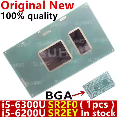 100% New SR2F0 i5-6300U i5 6300U SR2EY i5-6200U i5 6200U BGA