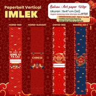 Paper Belt Chinese New Year KUDA 2027 Packaging Label Sincia Chinese New Year GOAT Sleeve Paperbelt 