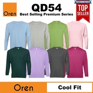 【BEST SELLER】OREN SPORT Baju T Shirt Lelaki Perempuan Lengan Panjang Microfiber Jersey Murah QD54 B