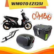 (WMoto EZ125i) Combo Top Box Motor Alien 30L Siput Box GS 36L 48L Box+Monorack Rapido V Rack