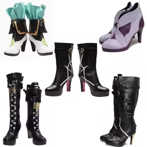 Star Rail Game Herta Castorice Kafka Firefly Feixiao Boots Cosplay High Heel Shoes Customize