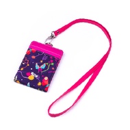 Knicknack Bifold Id Card Wallet Bloem Purple | Card Holder | Folding Canvas Wallet | Women's Id Card