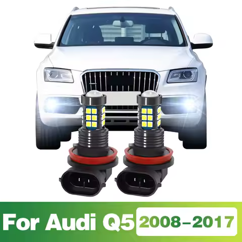 LED Front Fog Lamp Car Light Bulbs Accessories H8 H11 H9 H16 For AUDI Q5 8R 2008 - 2017 2009 2010 20
