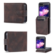 AZNS Dream II Skin Feel PU+TPU Horizontal Flip PU Phone Case For Samsung Galaxy Z Flip5/Samsung Gala