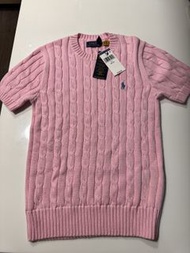 Polo Ralph Lauren 粉色短袖針織衫 XS
