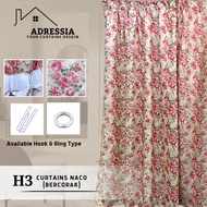 H3 - Langsir Bercorak (10 Corak) / Langsir Rumah / Langsir Tingkap / Langsir Ring Type / Langsir Cot