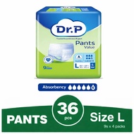 Dr. P Value Level 6 Pants Adults Diaper L 9 x 4s/carton