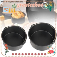 GREATESKOO Baking Tray 6/7/8 Inch Across Cake Barrel Bread Pizza Pan Kitchen Utensil Pan Round