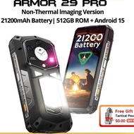 Ulefone Armor 29 Pro 5G AI Rugged Phone 6.67" 120Hz Up to 32GB RAM 512GB ROM 21200mAh 120W 64MP