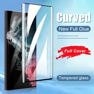 กระจกเทมเปอร์กรอบโค้ง3D สำหรับ Samsung Galaxy S24 Ultra S23 อัลตร้า S22 Plus บวก S21 S10 S20 + S9 S8บวกฟิล์มกันรอยหน้าจอ20 Ultra 10 9 8