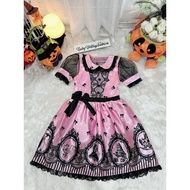 Second-Hand Children's Halloween Costume** UK Work/Size M 7-8 Years Old/Chest 26 Inches** Pink-Black