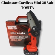 TOSITA Chainsaw Cordless Mini 20 Volt - Mesin Gergaji Kayu Senso Murah