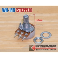 (1 Piece) [VR] B10K B20K B50K B100K 41C 3 Legs WH-148 15mm Long Shaft With Dust Protection Potentiom
