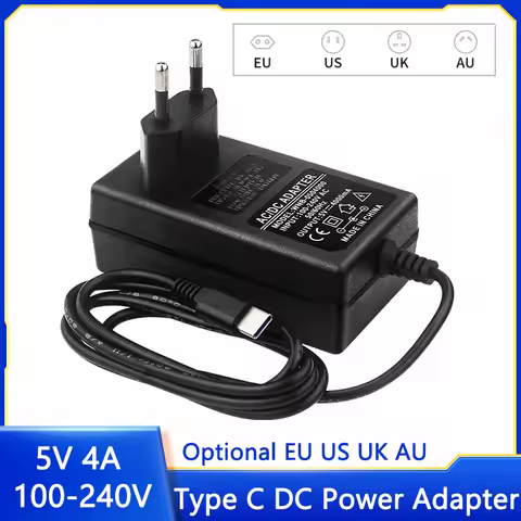 5V 4A Power Supply Type C DC Input 100-240V CE 20W Power Adapter US EU AU UK Plug for NVIDIA Jetson 