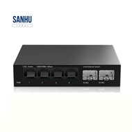 2.5Gb Switch 4 Port 2.5G Unmanaged Network Switch with 2 Port 10GbE SFP+ Slot Home Setup Ethernet Sw