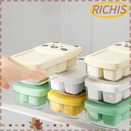 [RICHIS] Ice Cube Trays, Easy Release with Lid Ice Cube Mold,  8 Cubes Each Mini Freezer Storage Box