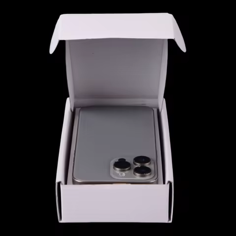 100pcs Custom LOGO White Paper Box for Mobile Phone Generic Boxes for iPhone 15 16 Pro Max Second Ha