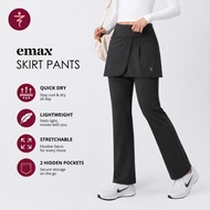 EMAX Seluar Skirt Sukan Muslimah Layer Flow Skirt Pants with Pockets plus size for Sports, picklebal