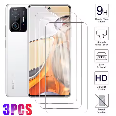 3 Pcs Protective Glass For Xiaomi 11T Pro Screen Protector Glas стекло Mi 12T 13T Pro 13 11 12 Lite 