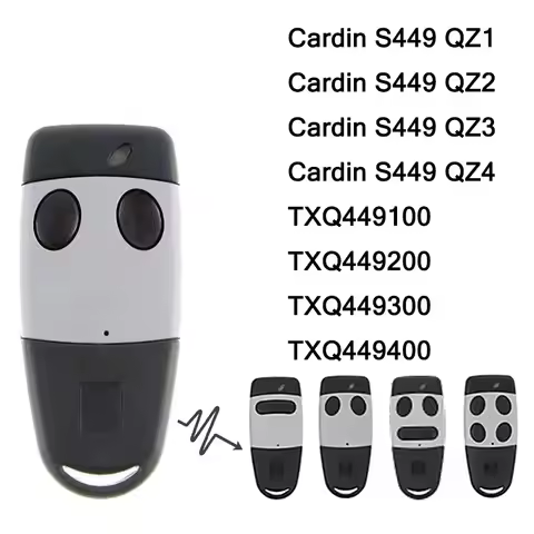 New Cardin S449 QZ2 QZ3 QZ4 QZ1 Gate Remote Control 433MHz Cardin TXQ449100 TXQ449200 TXQ449300 TXQ4