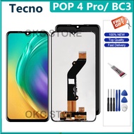Original LCD For Tecno POP 4 PRO BC2 BC3 LCD Display Touch Screen Digitizer Assembly LCD Replacement