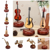 BLISS Rotating Music Box, simulation Classical Instrument Music Box, Retro Nordic Handicraft Guitar 