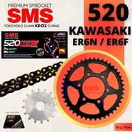 KAWASAKI ER-6N ER-6F PREMIUM SPROCKET SMS SPROCKET 520XER 520 XRING CHAIN SPROCKET SET PREMIUM SPROC