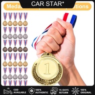 COD [จัดส่งฟรี] 30pcs 2inch 1st 2nd 3rd Medal ที่มีริบบิ้นคอสีทองเงินรางวัลเหรียญทองแดงเหรียญทองสำหร