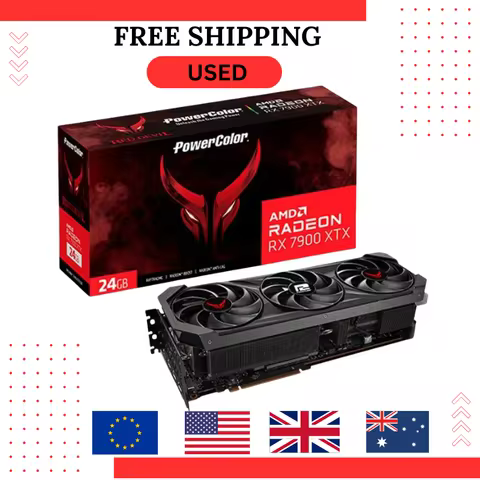 USED PowerColor Radeon RX 6800 XT 16GB Red Dragon GDDR6 Video Graphics Card GPU