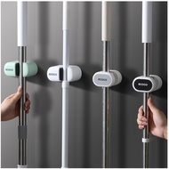 ECOCO No Drill No Punch Bathroom Mop Holder Broom Holder Hanger Clip Wall Mop Rack Bathroom Holder S