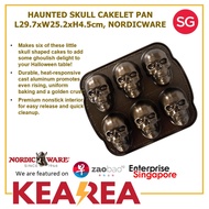 Nordic Ware Haunted Skull Cakelet Pan L29.7xW25.2xH4.5cm