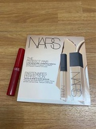 NARS 迷你續煽情睫毛膏_1.8g 小樣+ 極光亮顏粉底液&amp;妝點甜心遮瑕蜜 小樣組