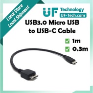 UFTECH USB3.0 Micro USB to USB Type C Cable 0.3m/1m