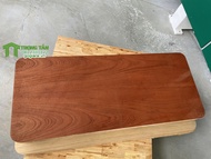 Mặt bàn 120cm x 50cm x dày 17mm: gỗ cao su ghép veneer gỗ sỗi gỗ xoan đào phủ keo 2 mặt sáng bóng MS