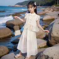 新款时尚女童夏装套装2025新款洋气小女孩新中式儿童装小香风国风衣服7.13