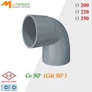 Ø200 Ø220 Ø250 Co 90, Elbow 90 PVC non-200, 220, 250, SUPER THANH plumbing accessories