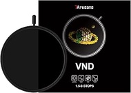 7artisans Variable ND Filter [ND2/4/8/16/32/64] 1.5-8 Stops Import AGC Glass Adjustable [58/62/67/72