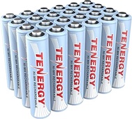 Tenergy AAA Rechargeable Battery, High Capacity 1000mAh NiMH AAA Battery, 1.2V Triple A Batteries 24