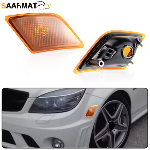 2pcs LED Front Bumper Side Marker (Only Shell Without Light) For Mercedes Benz W204 C180 C200 C230 C